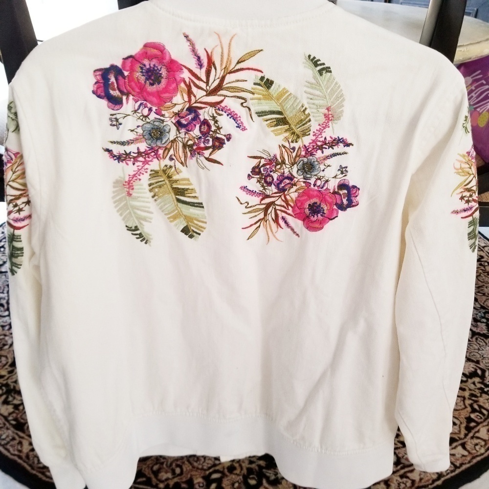 Rachel Roy Denim Bomber Jacket